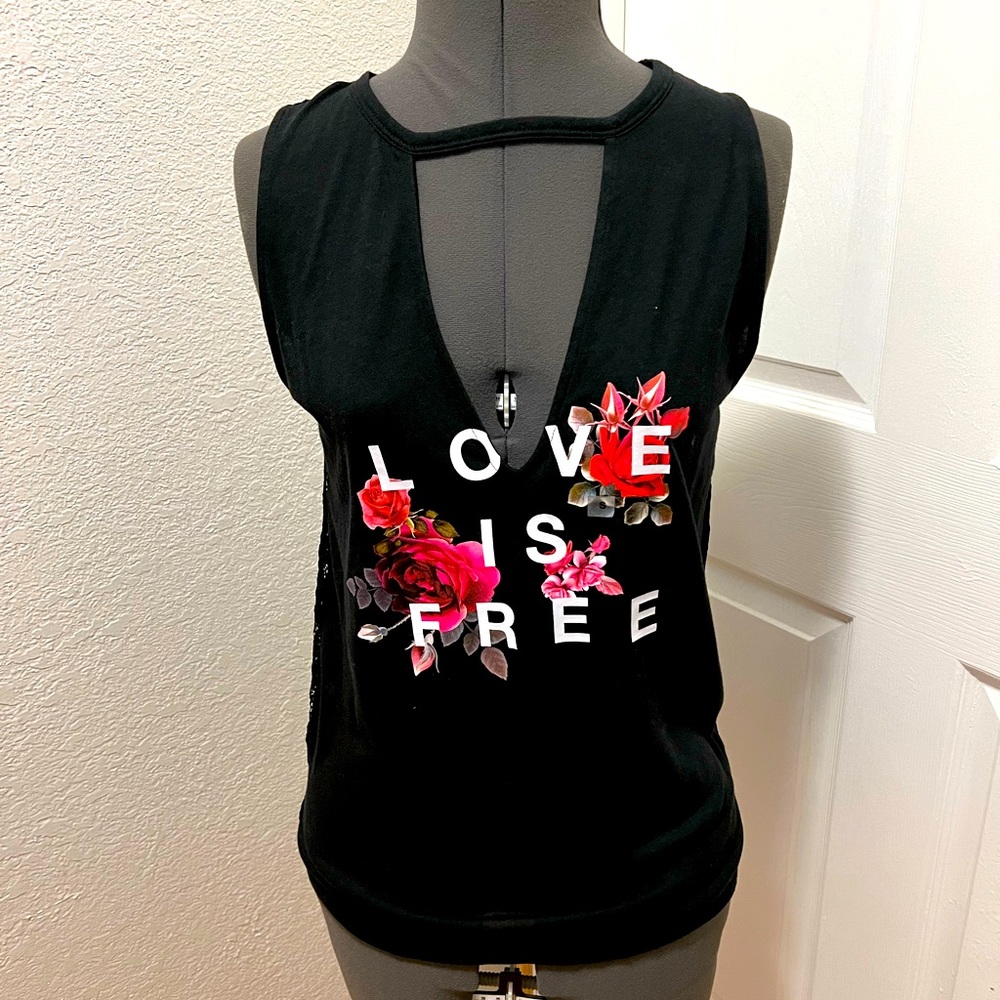 Love Is Free Floral Tank